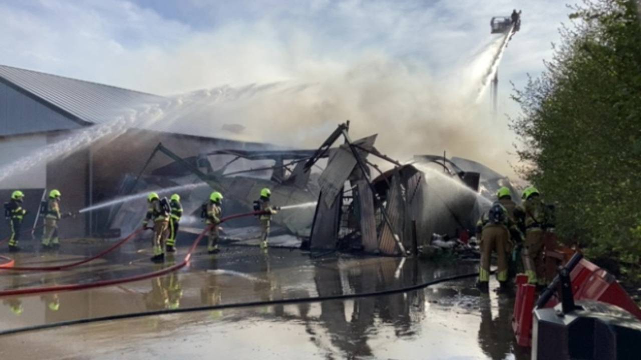 Een schuur in Heijningen ging verloren (foto: Veiligheidsregio Midden- en West-Brabant).