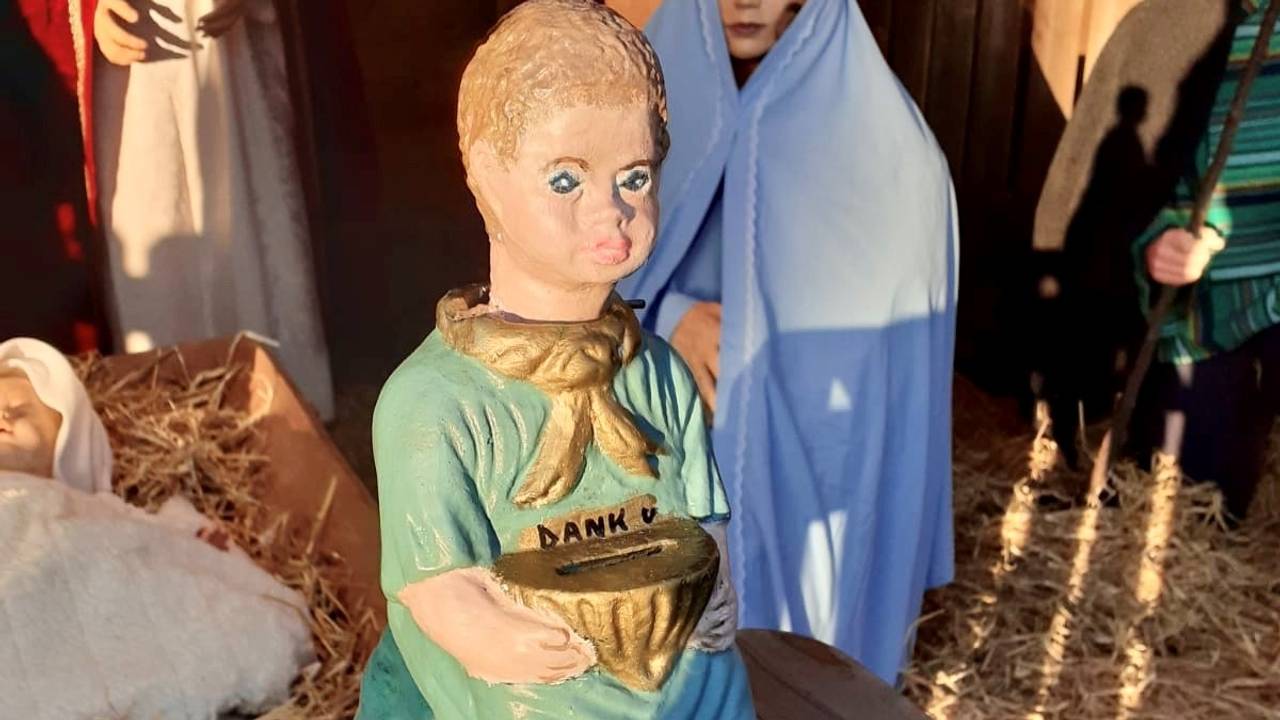 De nieuwe knikengel in Vessem. 