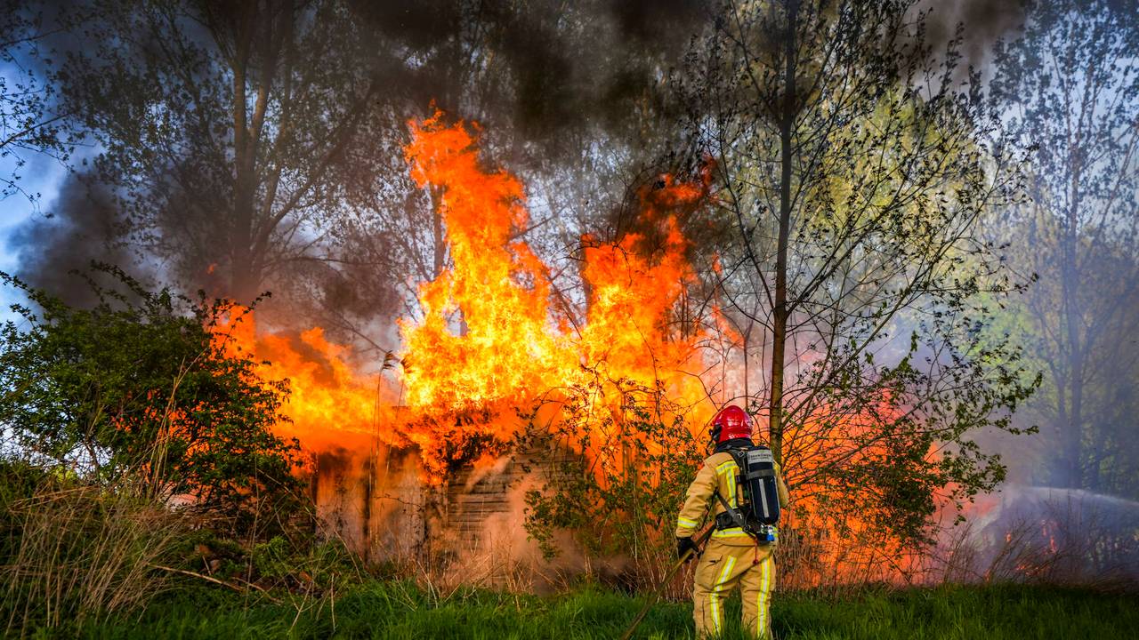 Eén vlammenzee in Stiphout (foto: Persbureau Heitink).