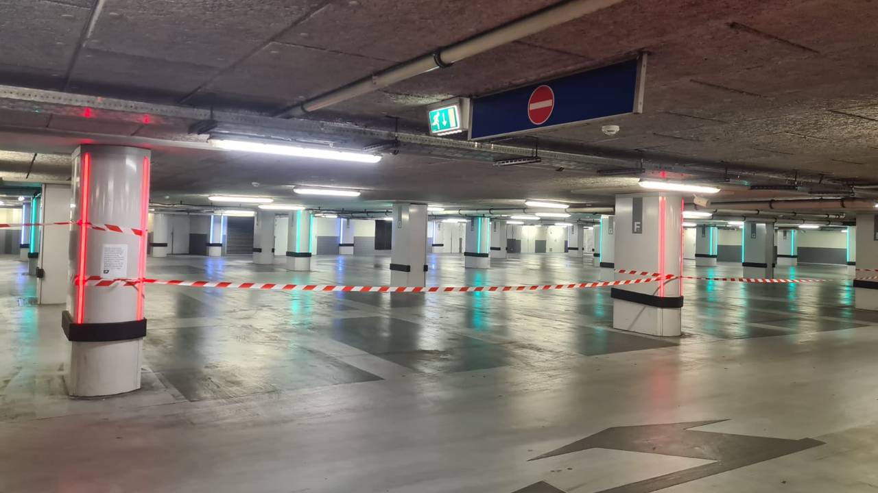 Parkeergarage in Tilburg deels afgesloten