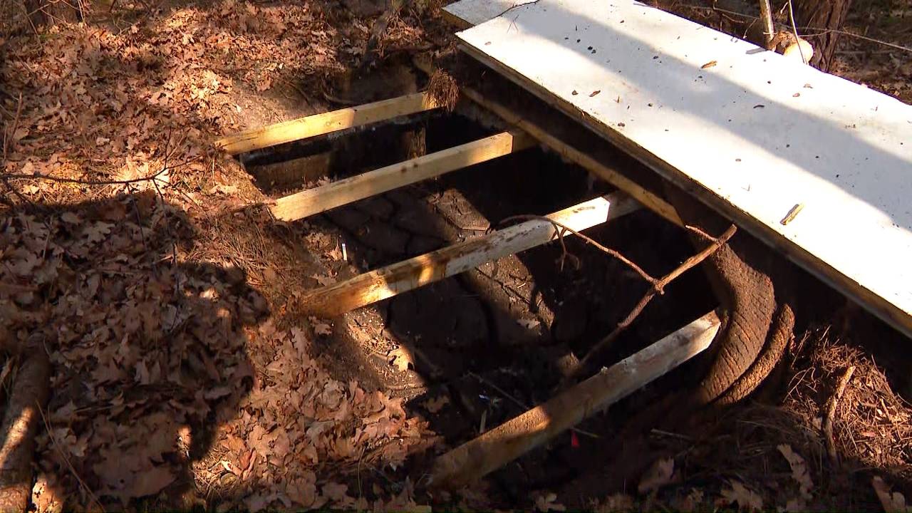 De drugsput kort na de ontdekking (foto Willem-Jan Joachems).