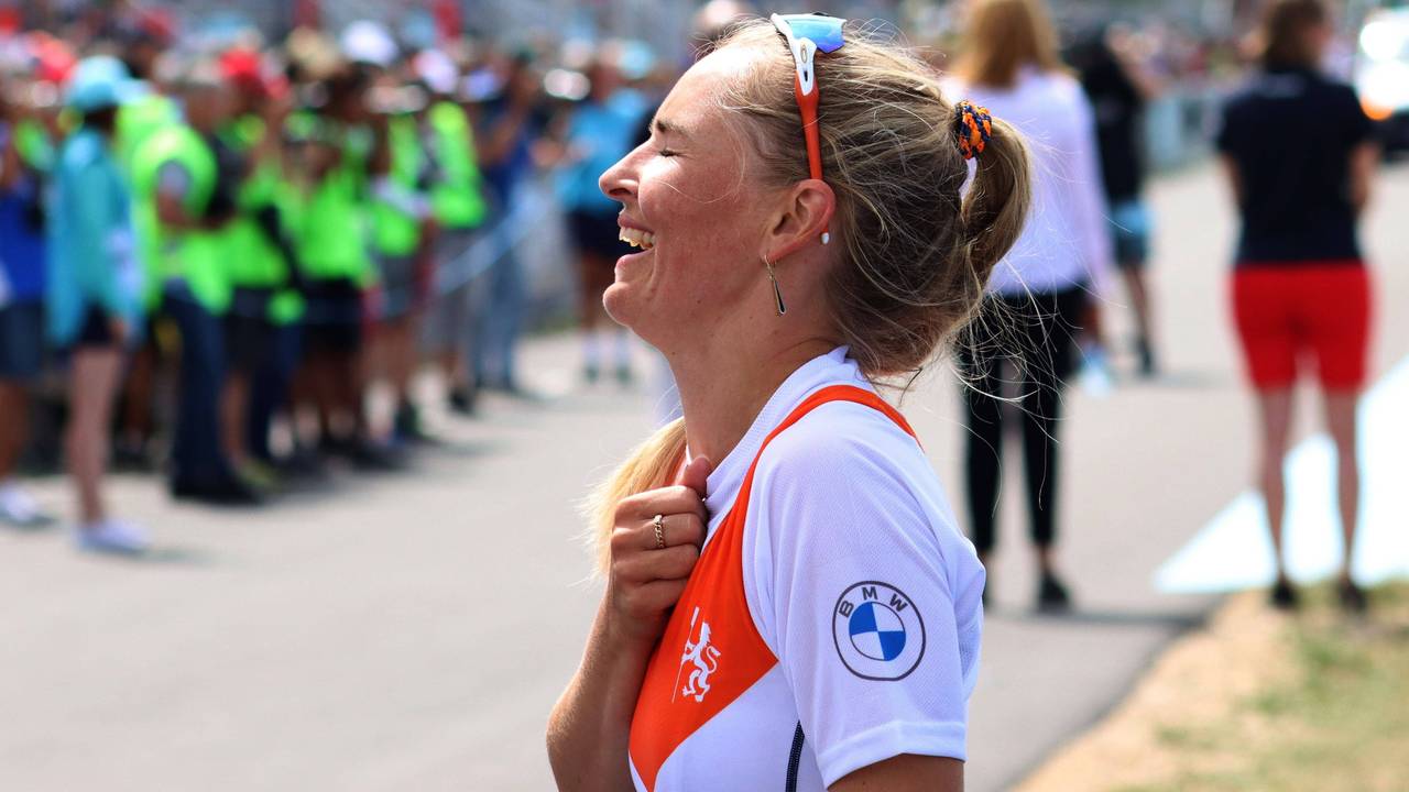 Dieuwke Fetter vorig jaar bij het EK roeien. (Foto: IMAGO/BEAUTIFUL SPORTS/Nils Koepke)