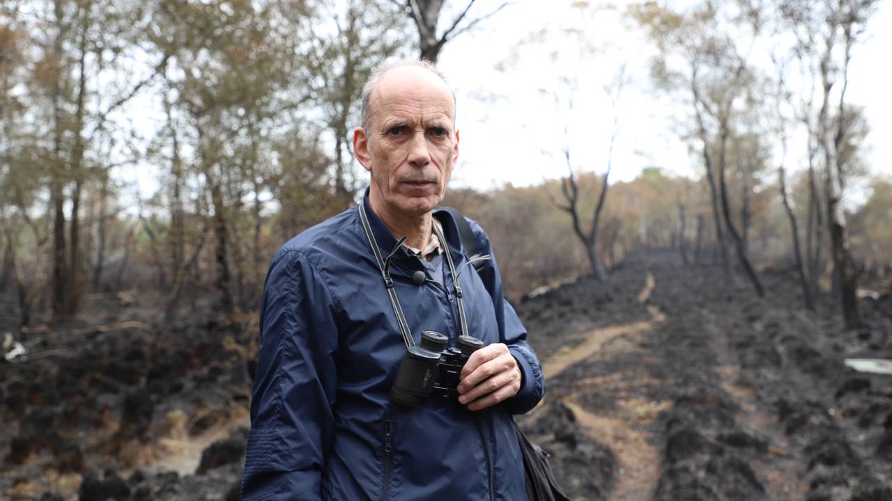 Wim van Opbergen in de resten van natuurgebied de Deurnese Peel (foto: Collin Beijk).