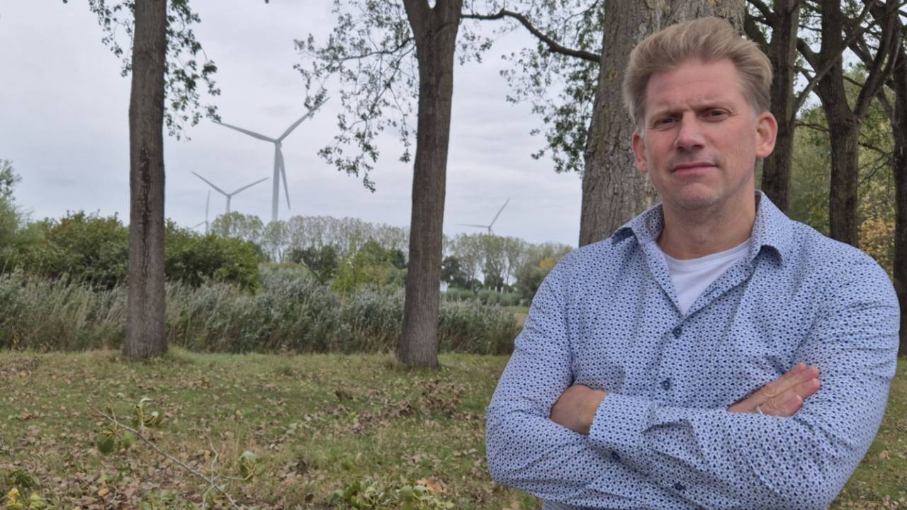 Gijs van Buitenen in de Oranjepolder tussen Oosterhout en Raamsdonksveer (foto: Niek de Bruijn).