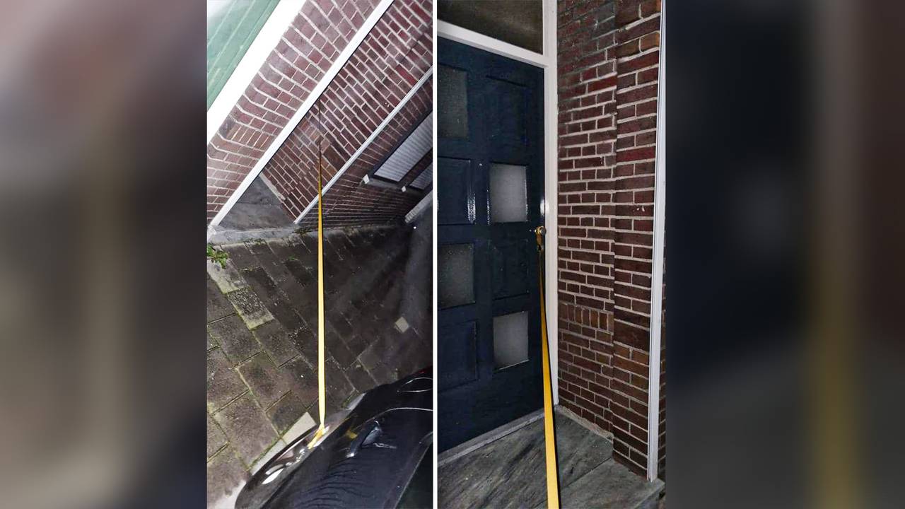 Mysterious tapes between cars and front doors turn out to be a clever thief’s trick