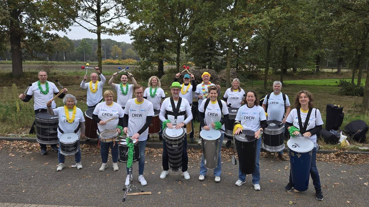 Muziek langs het parcours van de ASML Marathon Eindhoven (foto: Corné Buijs).