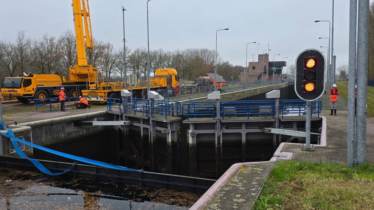 De sluis in Schijndel is nog steeds kapot (foto: Rijkswaterstaat).