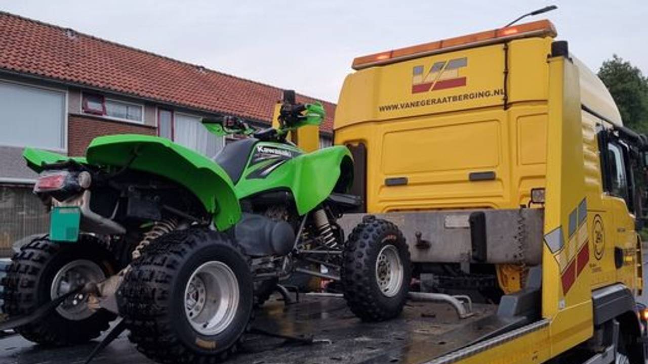 De quad werd in beslag genomen (foto: Facebook politie Waalwijk).