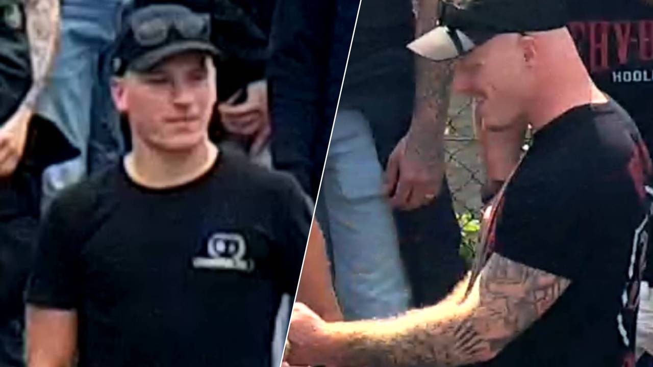 De twee relschoppers naar wie de politie al enige tijd op zoek is (foto's: politie.nl).