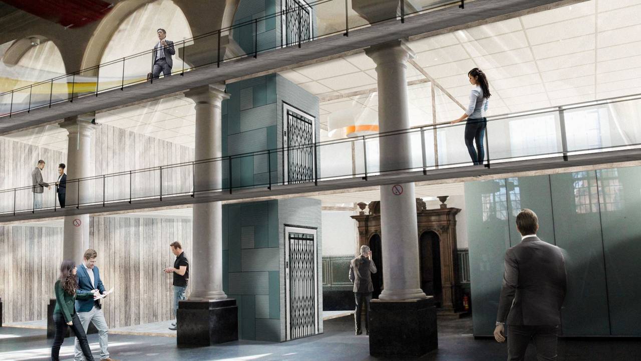 Een artist impression van hoe de kerk eruit moest komen te zien.
