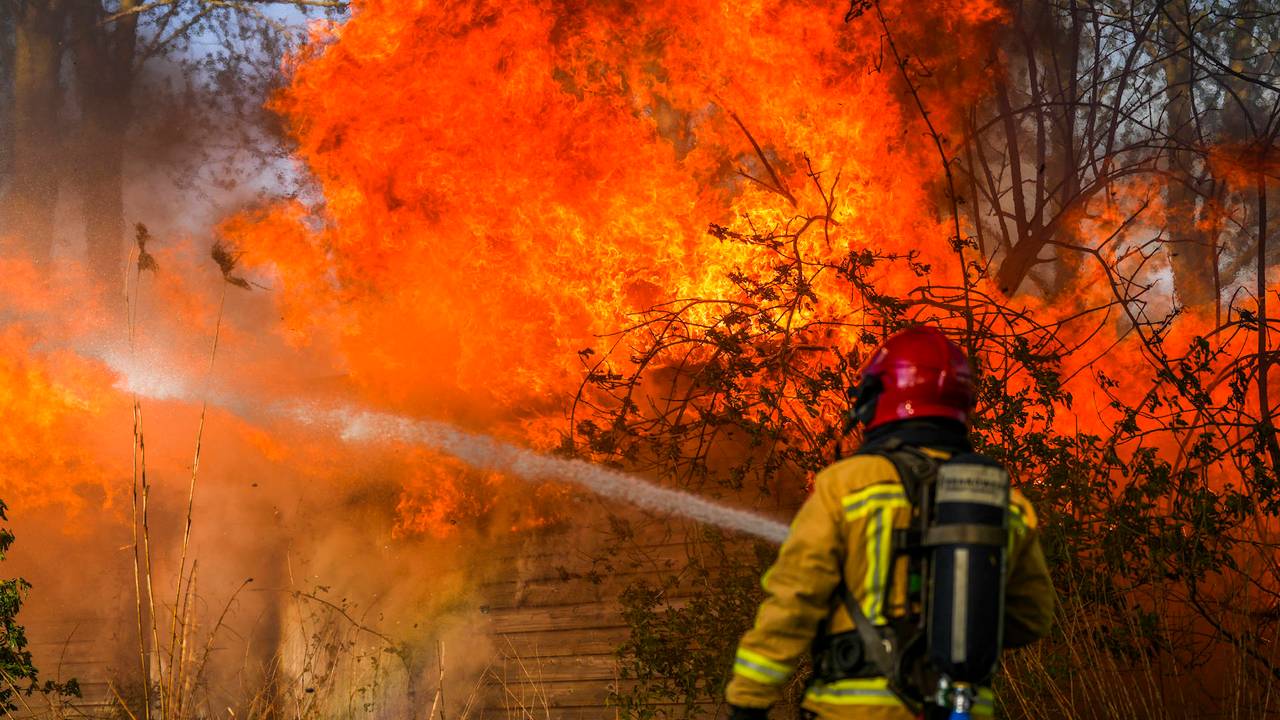 Enorme vlammen (foto: Persbureau Heitink).