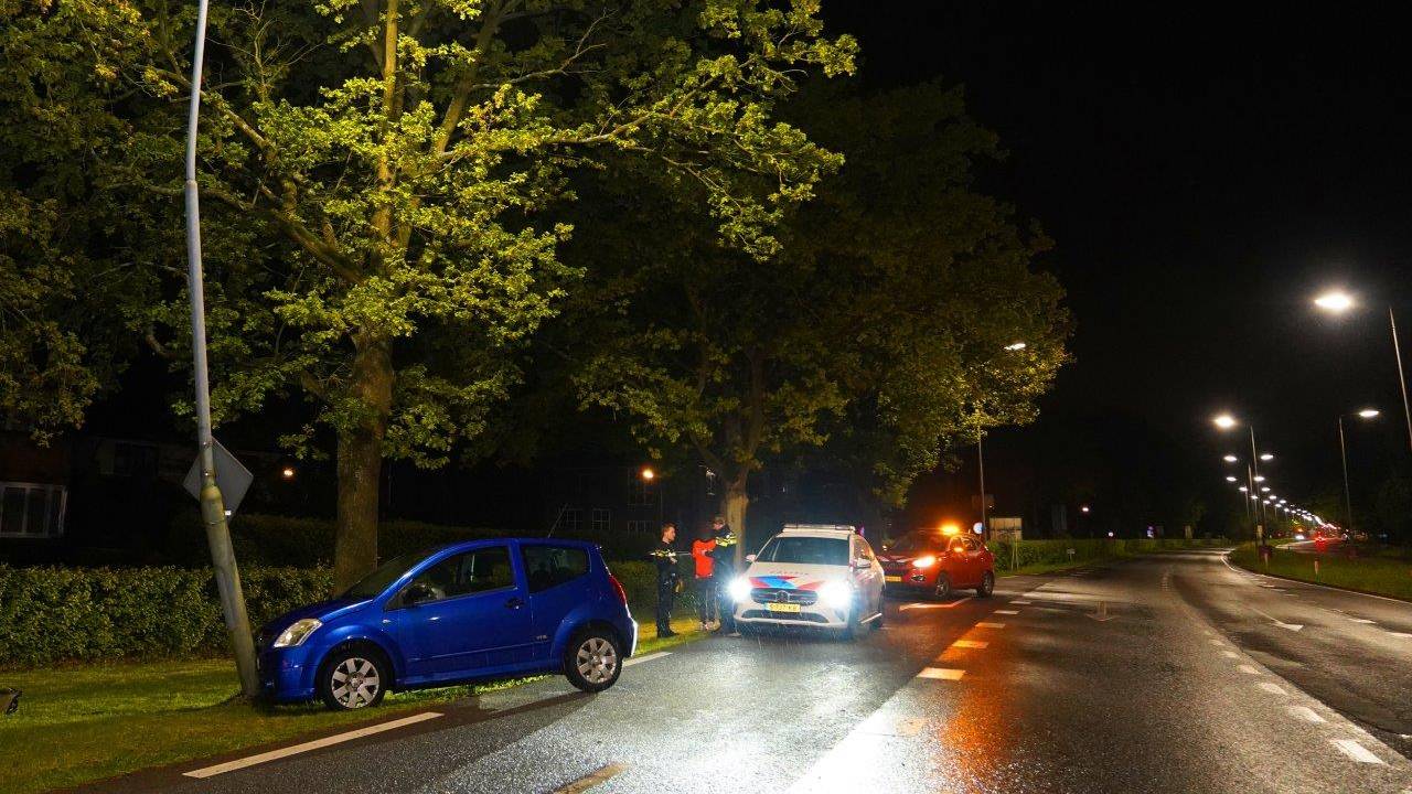 Het ging mis op de N65 van Tilburg richting Den Bosch, bij Vught (foto: Bart Meesters).