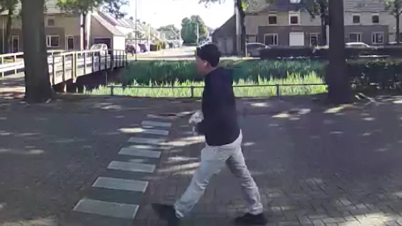 De verdachte op bewakingsbeelden (Bron: Bureau Brabant).