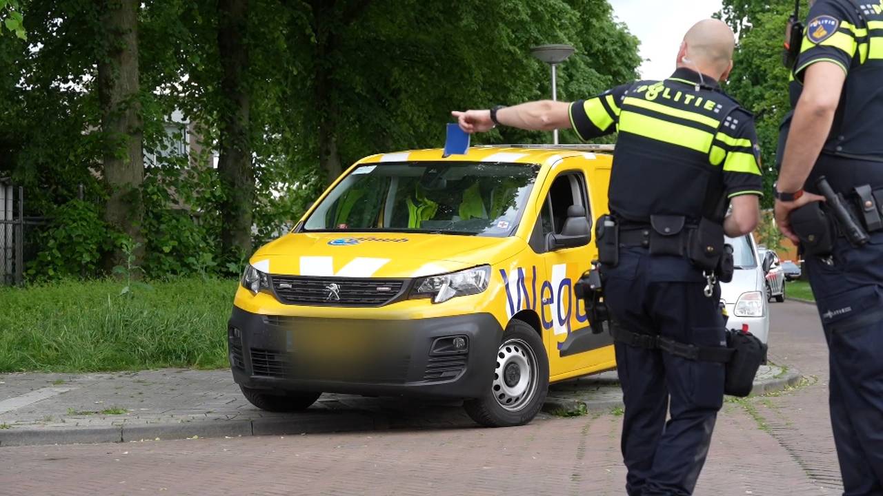 Het busje van de wegenwacht (foto: SQ Vision/Dave Hendriks).