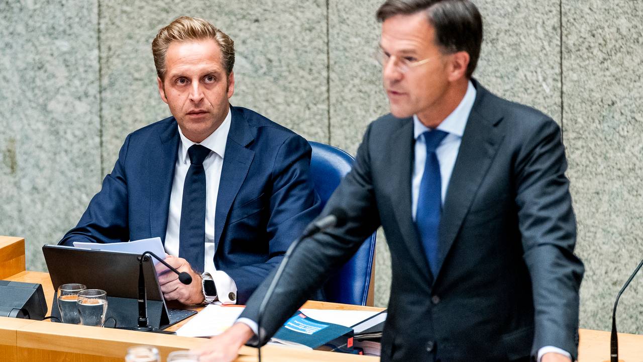 Hugo de Jonge en Mark Rutte (foto: ANP)