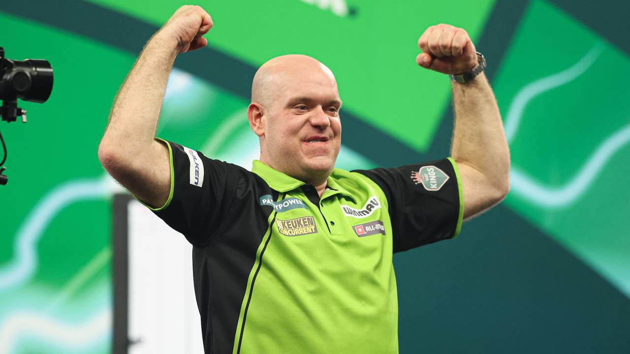 Kan Michael van Gerwen ook gaan juichen in de finale? (Kieran Cleeves/PDC)