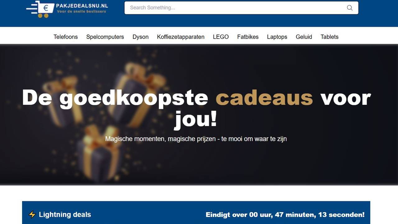 De nepwebsite van de politie.
