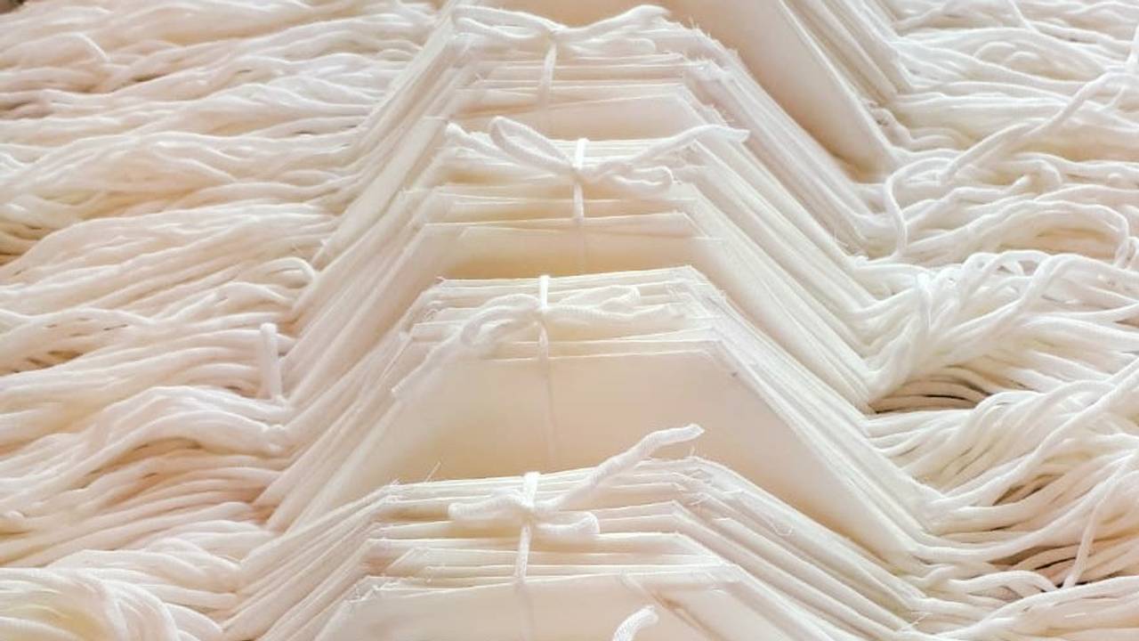 Duizenden mondmaskers zijn er geproduceerd (foto: Brabant Mondmasker Initiatief)