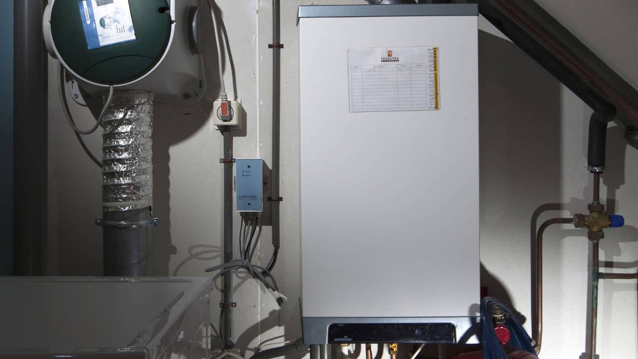 Een gasgestookte cv-ketel.