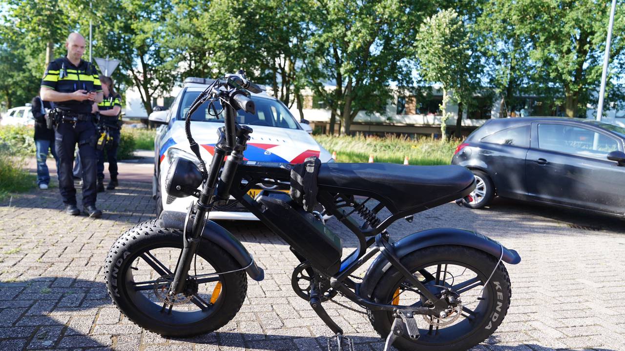 Ongeluk met fatbike en auto (foto: Bart Meesters/SQ Vision).