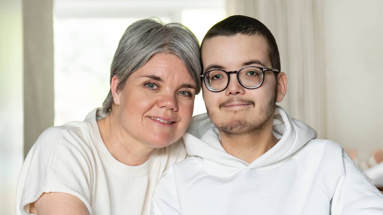 Monique en haar zoon Jop (eigen foto).