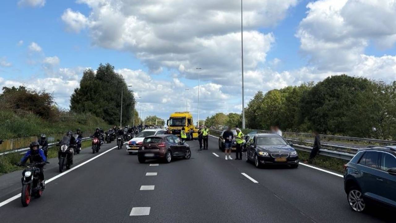 De situatie op de A27 (foto: Rijkswaterstaat).