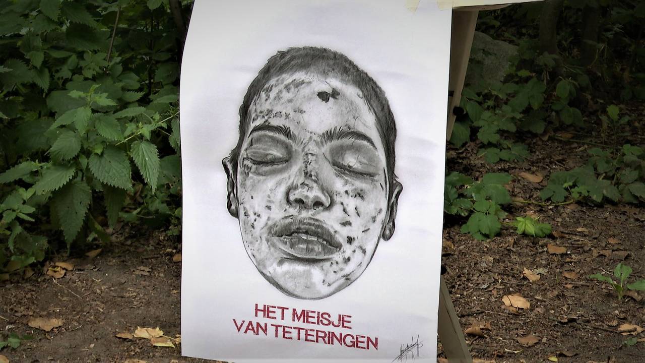 Een tekening van het Meisje van Teteringen (foto: Raoul Cartens).