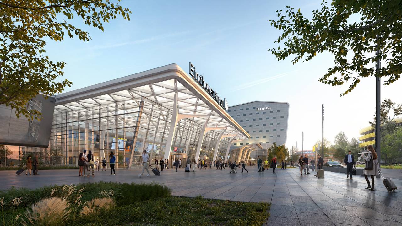 Zo gaat Eindhoven Airport eruitzien (Beeld: EGM Architecten, Iv-Bouw, Peutz).