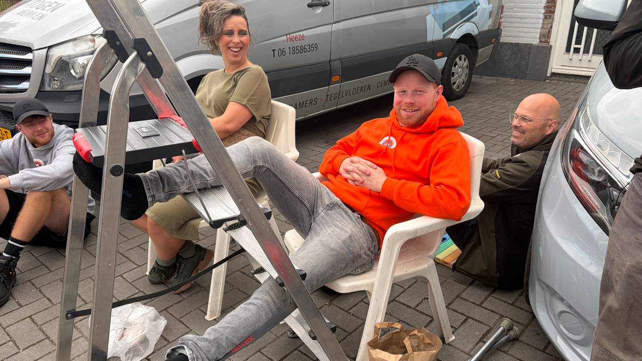 Deze bouwer baalt omdat hij geblesseerd is (foto: Lobke Kapteijns).