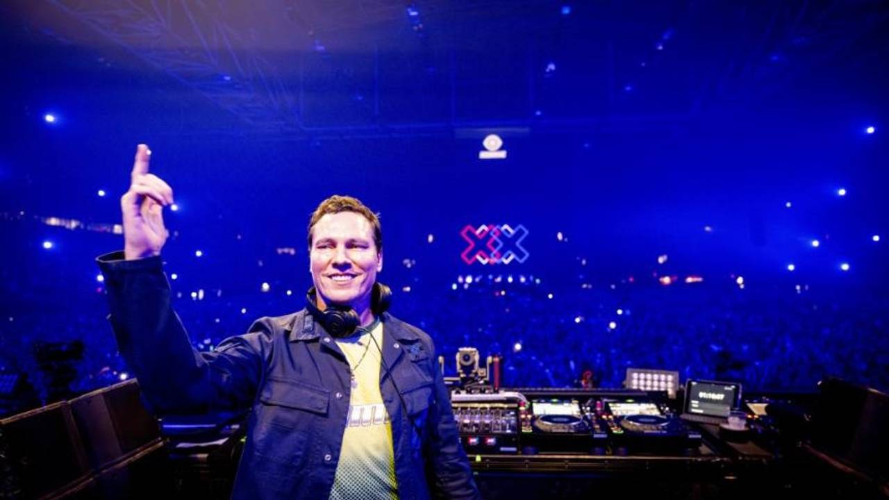 Tiësto in 2024 tijdens Amsterdam Dance Event in de Johan Cruijf Arena (foto: ANP).