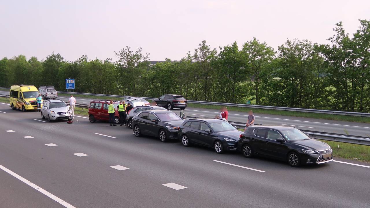 Car Flipped Over in Collision with Oncoming Vehicle on Honderdbunderweg