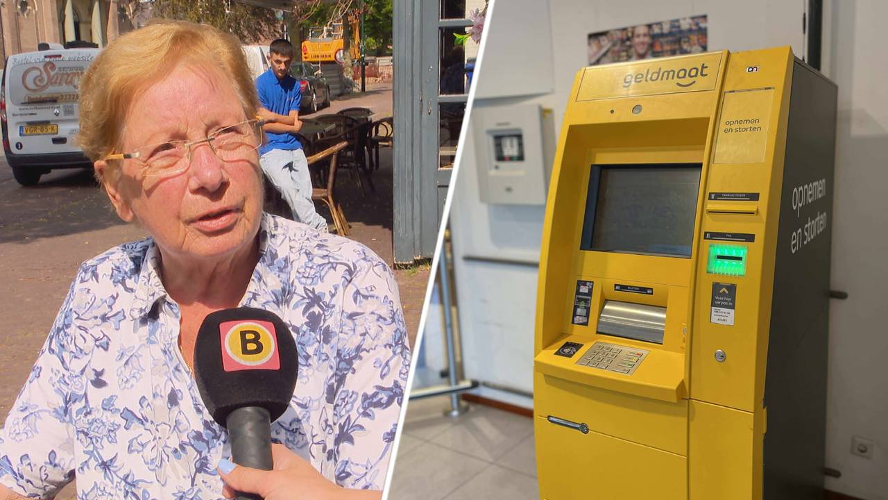 Paula Heijl vindt het absurd dat ze alleen nog in de supermarkt contant geld kan pinnen (foto's: Omroep Brabant).