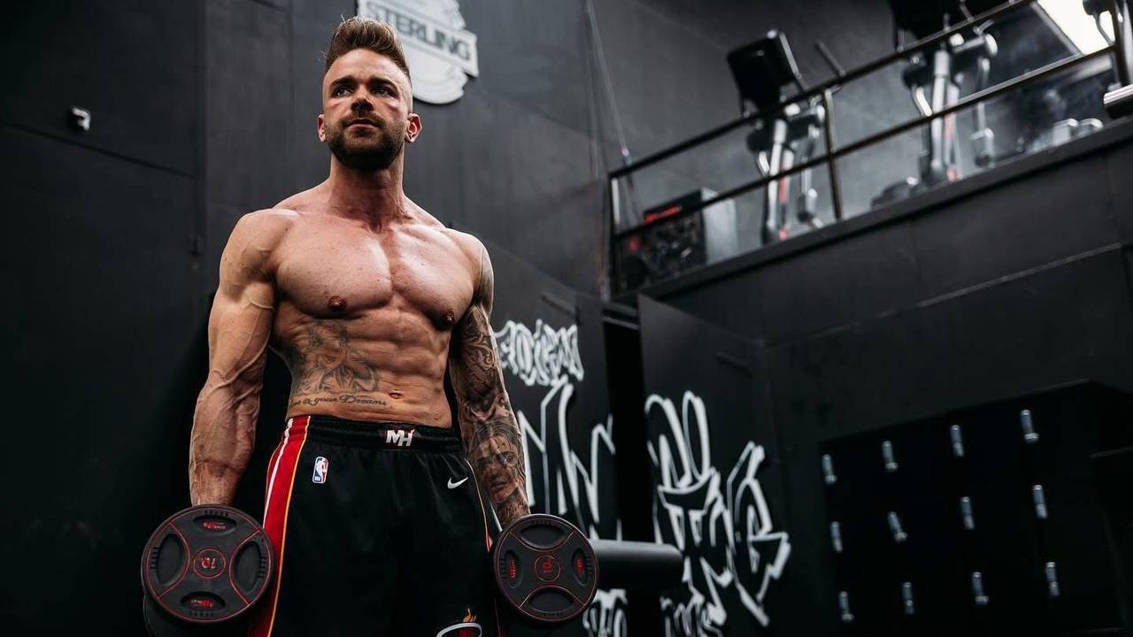 Dyon Wijnen aan het trainen.