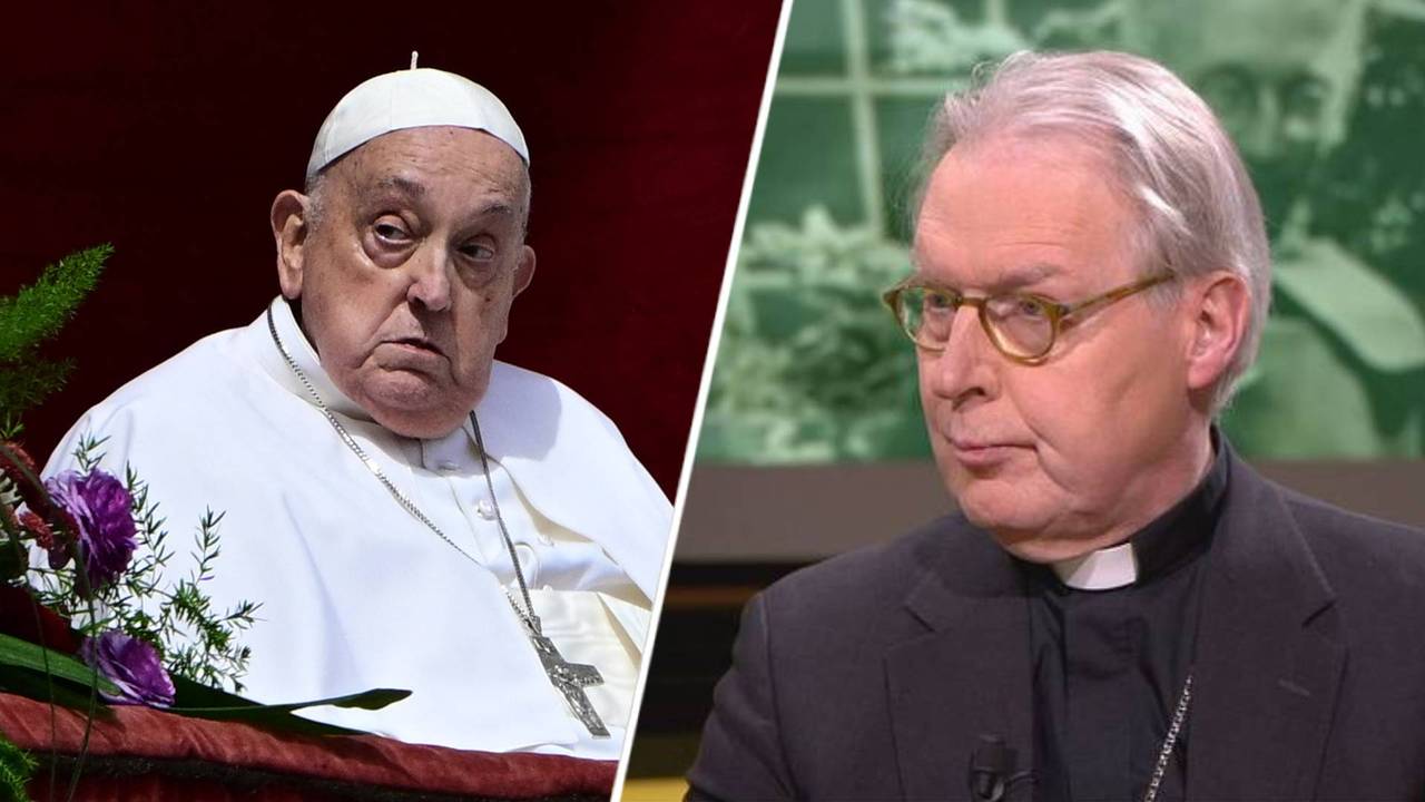 Paus Franciscus en Bisschop De Korte van Bisdom Den Bosch (foto: ANP/Omroep Brabant).