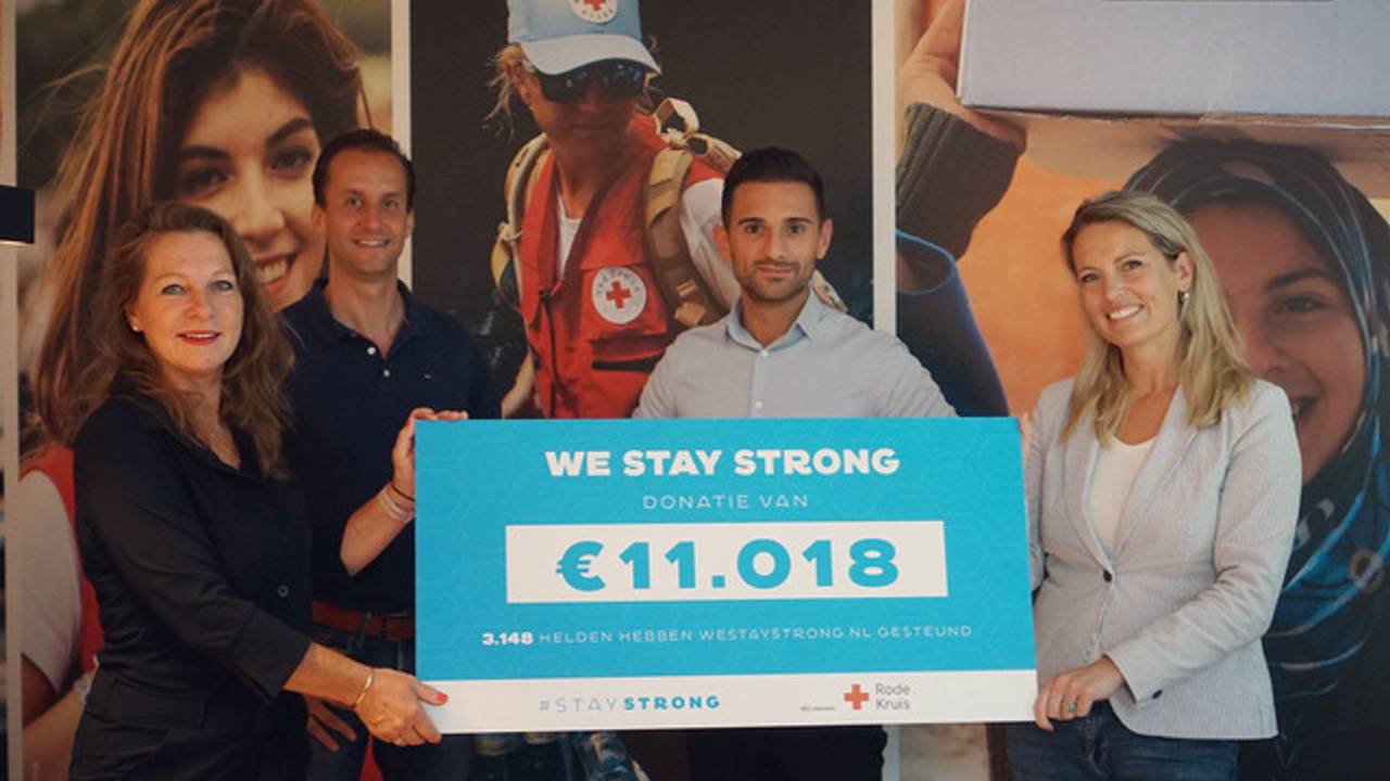 De actie We Stay Strong leverde veel geld op voor het Rode Kruis.