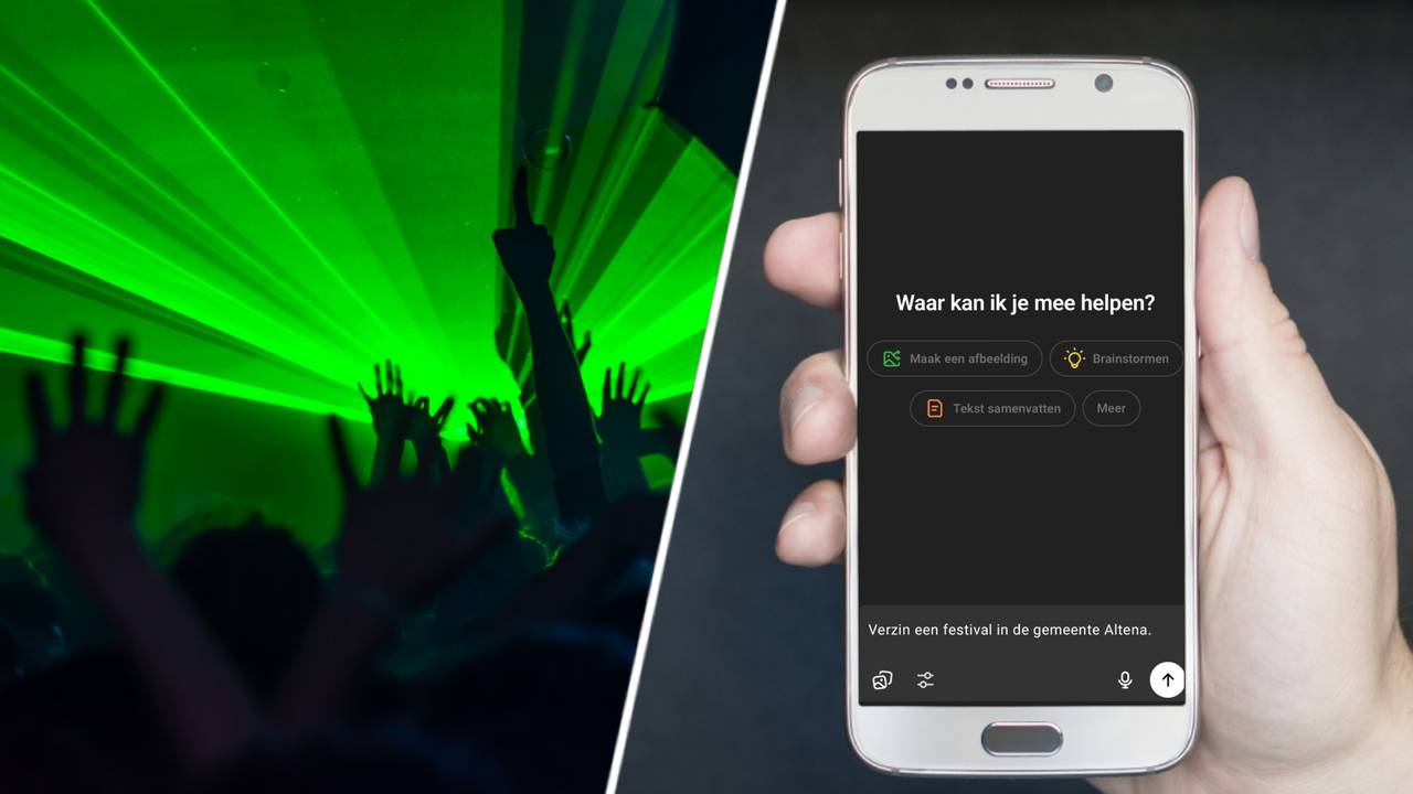 Met behulp van ChatGPT, organiseert Rick Kramer een hardstyle- en technofestival in Hank (foto's: PxHere en ChatGPT).