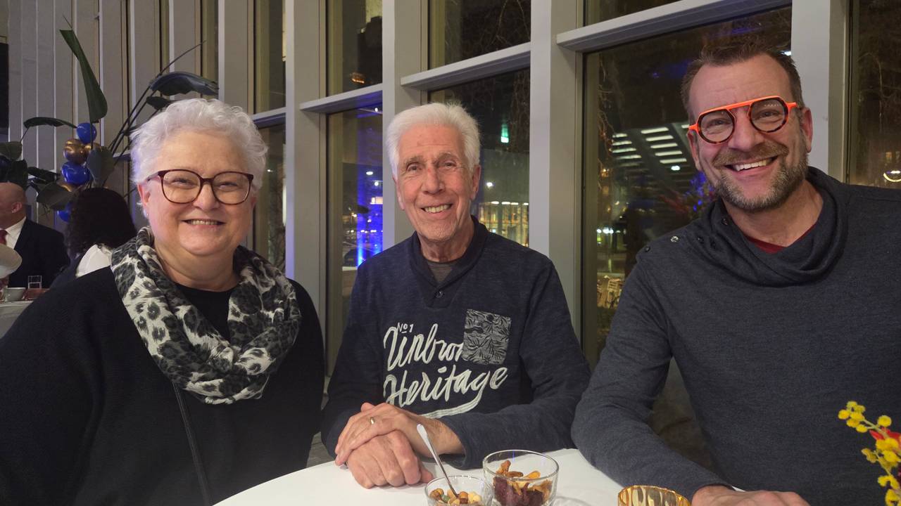 Jolanda, Frans en Jaap bij de installatie van de nieuwe burgemeester. (foto: Marielle Bijlmakers)