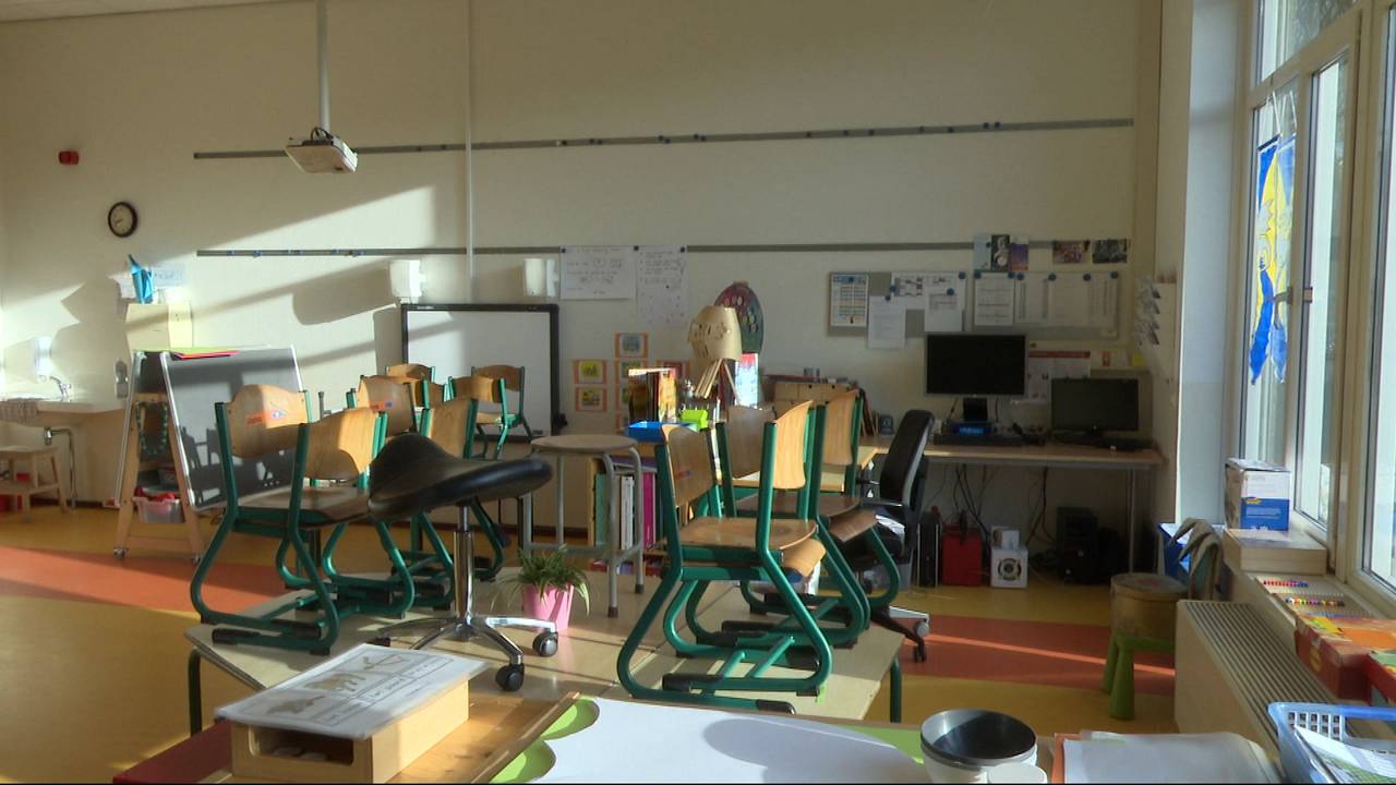 Lege klaslokalen door corona