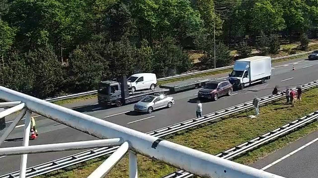 Ongeluk op de A58 (foto: Rijkswaterstaat). 
