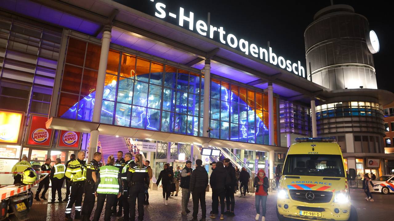 De steekpartij gebeurde aan het begin van de avond op een druk Stationsplein (foto: Bart Meesters/SQ Vision).