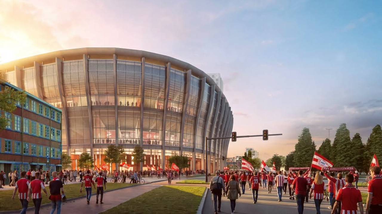 Het verbouwde stadion (foto: PSV).