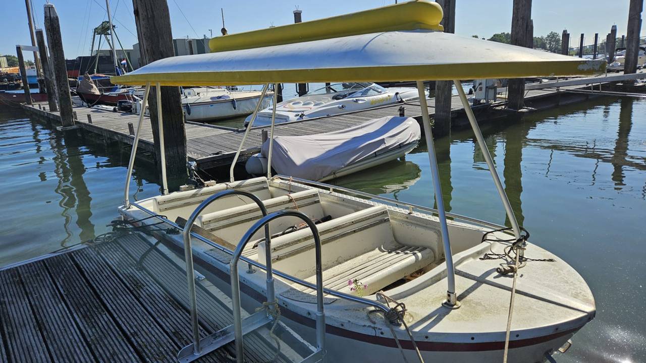 De Gondoletta ligt in Jachthaven Maasveen in Veen (foto: Jetse Vos).