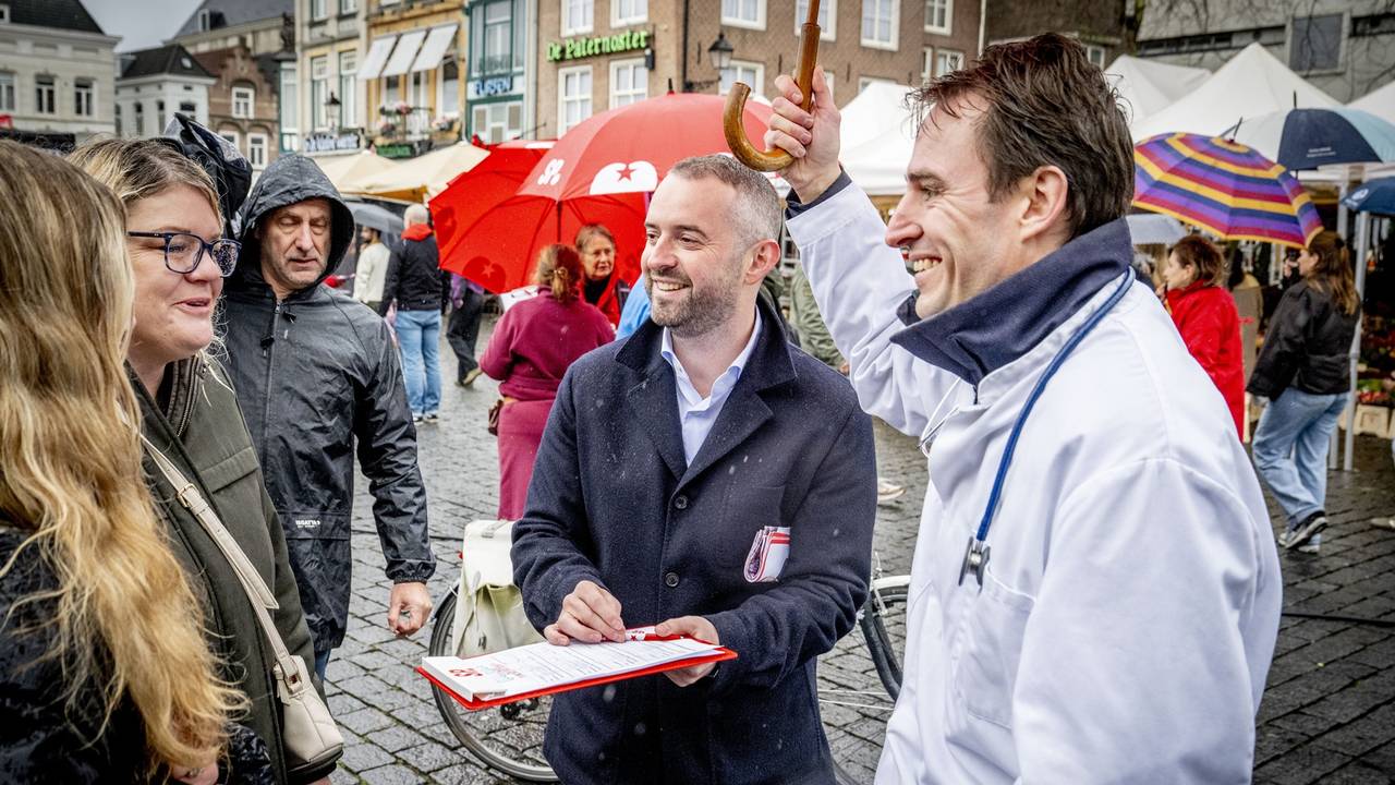 Jimmy Dijk voert zaterdagmiddag campagne in Den Bosch (Foto:ANP)