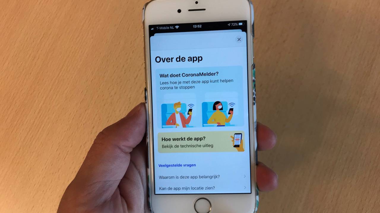 De corona-app (foto: Omroep Brabant)
