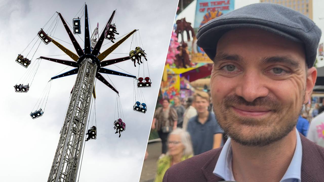 Kermiswethouder Maarten van Asten is tevreden met het verloop van de kermis (beeld: Eye4Images en Omroep Brabant).