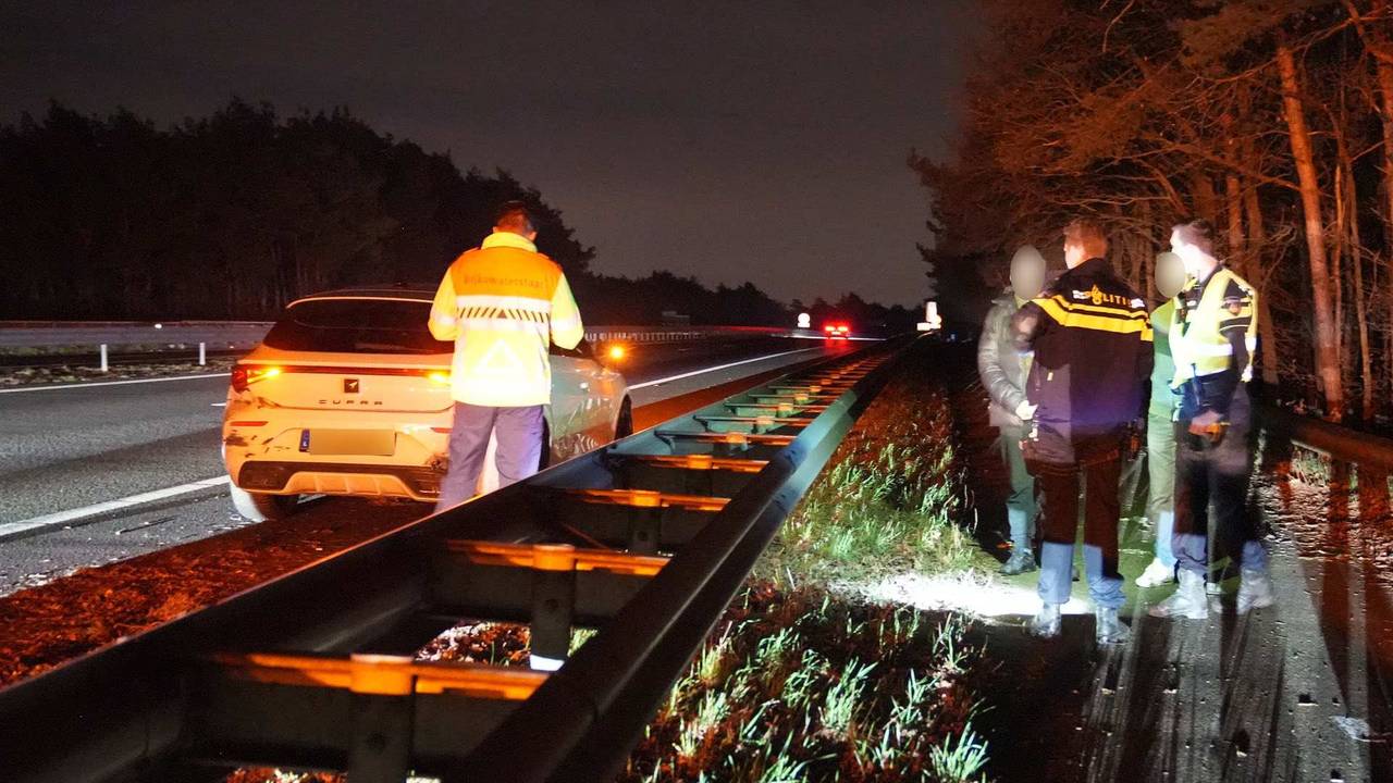 De aanrijding vond plaats op de A2 bij Budel (foto: WdG/SQ Vision).