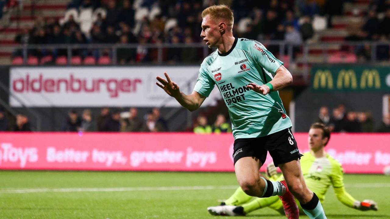 Jelle Van Landschoot scoorde tweemaal voor Helmond Sport (Foto: OrangePictures).