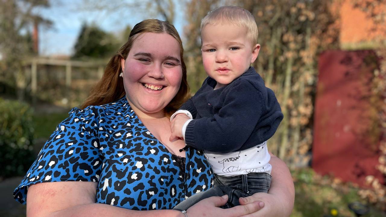 Marit is dolgelukkig met haar Mattheo (foto: Raymond Merkx).