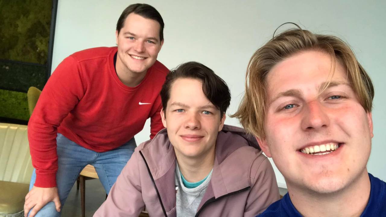 Jelle, Sam en Julian.