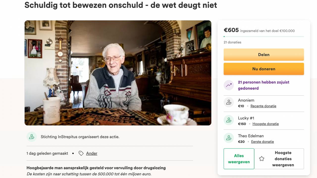 Beeld van de crowdfundingactie.